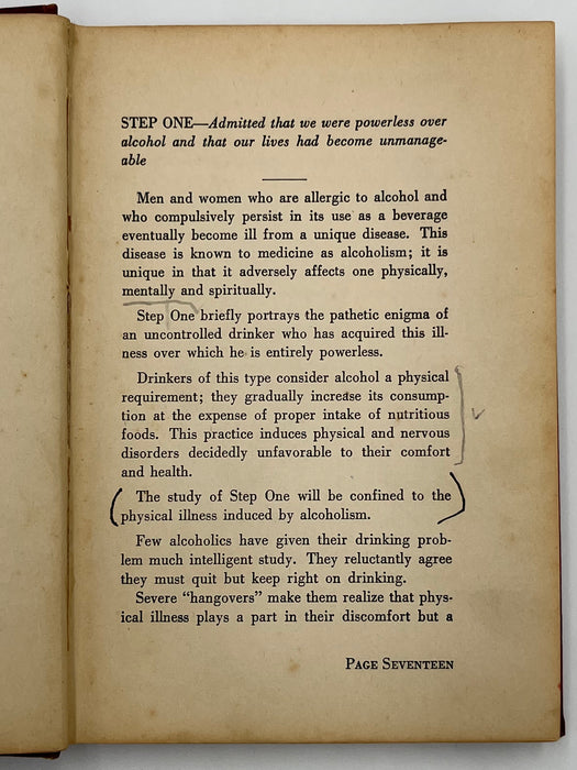 An Interpretation Of The Twelve Steps of the Alcoholics Anonymous Program - 2nd 1947 Printing Recovery Collectibles