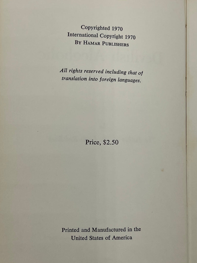 Our Devilish Alcoholic Personalities by the Author of the Little Red Book - First Printing 1970 Recovery Collectibles