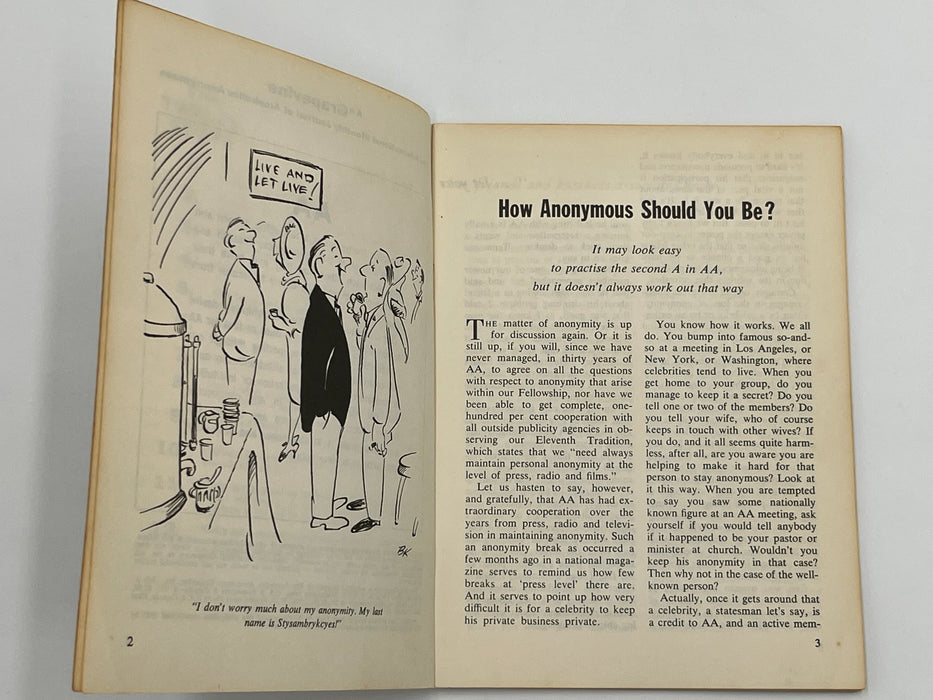 AA Grapevine from May 1965 - How Anonymous Should You Be? Mark McConnell