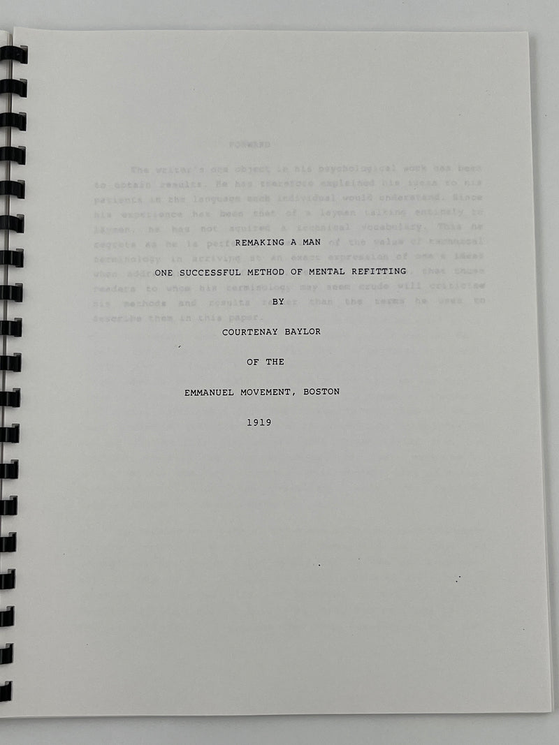 A Reprint of REMAKING A MAN by Courtenay Baylor Recovery Collectibles