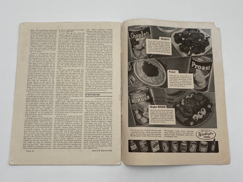 Health Magazine - Alcoholism Can Be Cured - June 1947 Recovery Collectibles