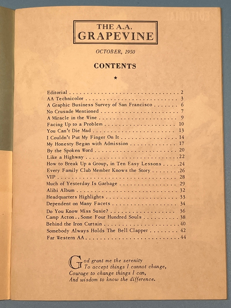 AA Grapevine - October 1950 - Far West Issue Mark McConnell