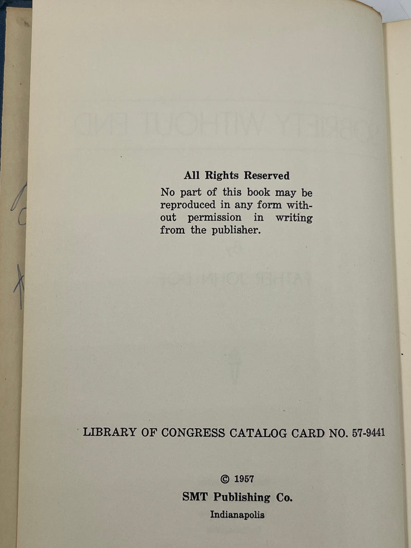 Sobriety Without End by Father John Doe - 1st Printing 1957 - Signed Recovery Collectibles