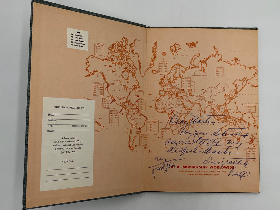 Signed by Bill W - Anniversary Book - A.A. 30 - Toronto, Ontario, Canada - 1965 Recovery Collectibles