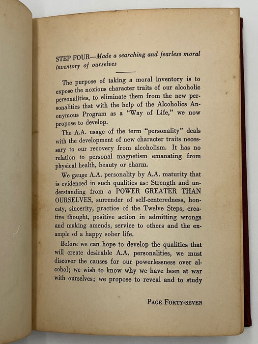An Interpretation Of The Twelve Steps of the Alcoholics Anonymous Program - 2nd 1947 Printing Recovery Collectibles