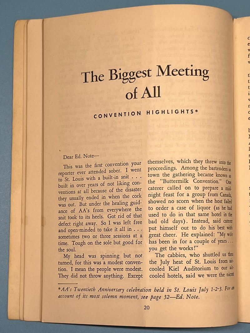 AA Grapevine from August 1955 - Convention Highlights Mark McConnell