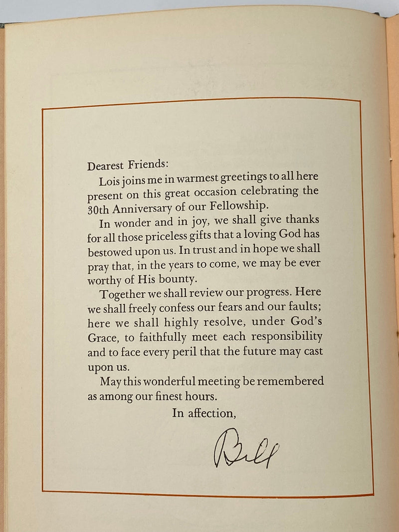 Anniversary Book - A.A. 30 - Toronto, Ontario, Canada - 1965 Recovery Collectibles