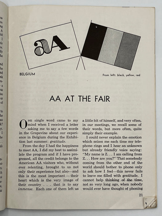 AA Grapevine from October 1959 - International Issue Mark McConnell