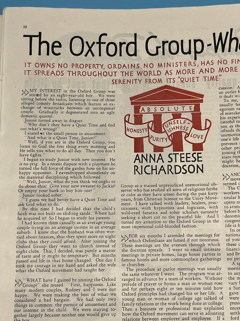 Woman’s Home Companion from September 1938 - The Oxford Group Recovery Collectibles