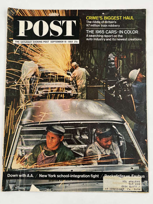 Saturday Evening Post from September 19, 1964 - Down with A.A. Recovery Collectibles