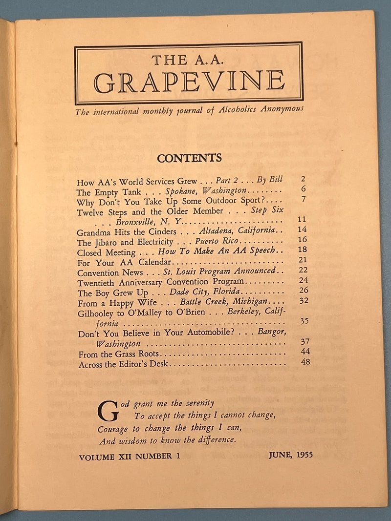 AA Grapevine from June 1955 - International Convention Program Mark McConnell