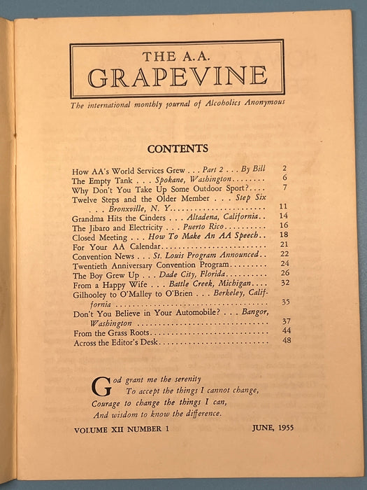 AA Grapevine from June 1955 - International Convention Program Mark McConnell