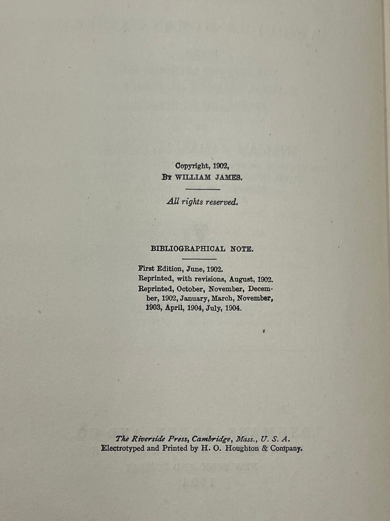 Varieties of Religious Experience by William James - 10th Printing 1904 Recovery Collectibles