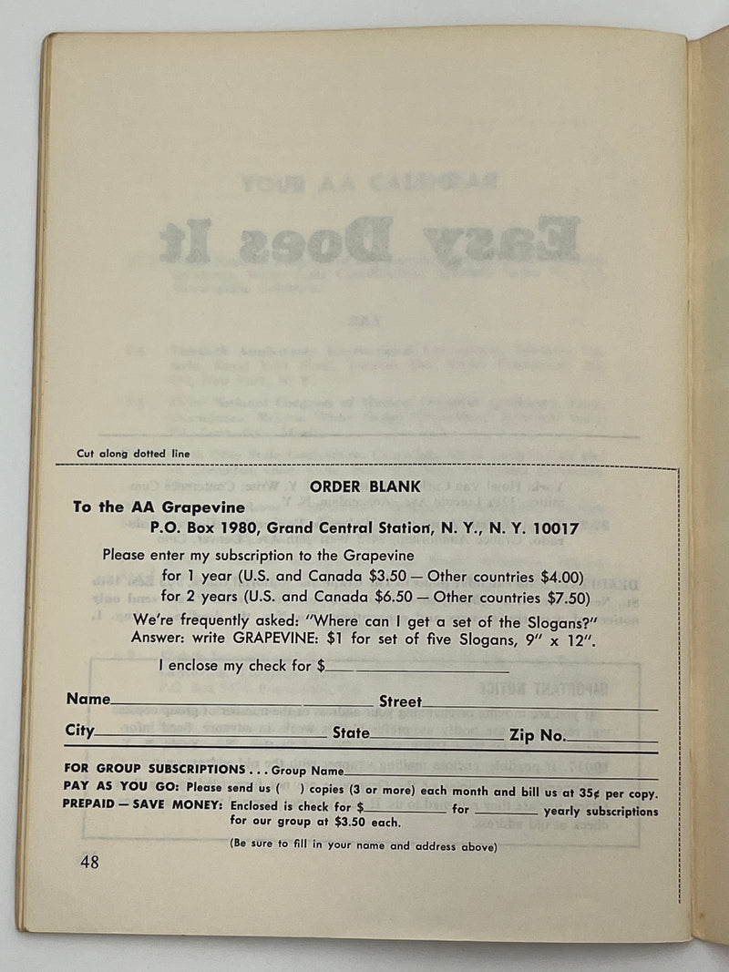 AA Grapevine from July 1965 - 30th Anniversary International Convention Mark McConnell
