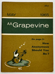 AA Grapevine from May 1965 - How Anonymous Should You Be? Mark McConnell