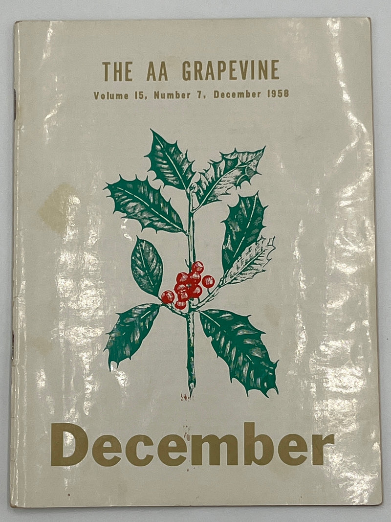 AA Grapevine from December 1958 - Christmas Editorial by Bill Mark McConnell