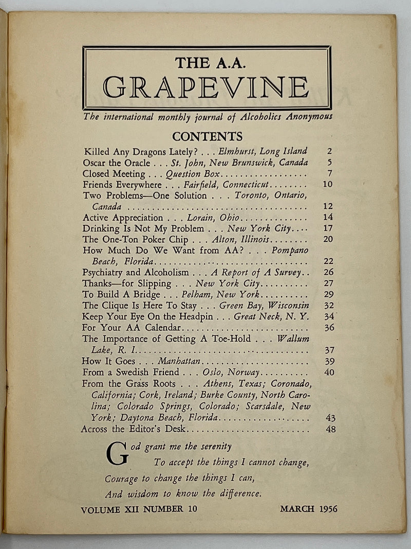 AA Grapevine from March 1956 Mark McConnell