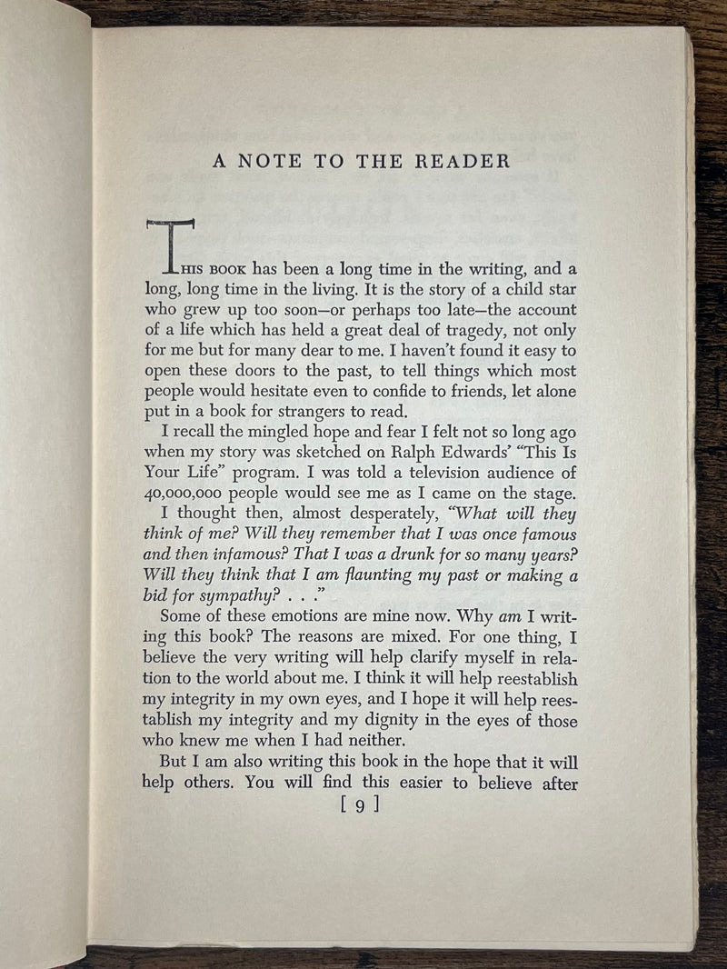 I’ll Cry Tomorrow by Lillian Roth - 1954 David Shaw