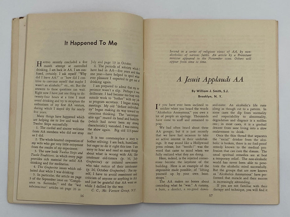 AA Grapevine - February 1954 - A Fragment of History by Bill Recovery Collectibles