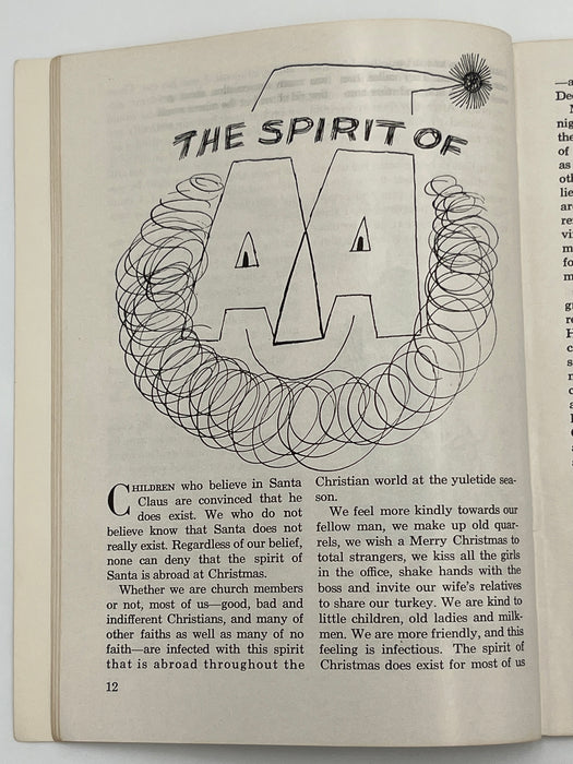 AA Grapevine from December 1958 - Christmas Editorial by Bill Mark McConnell