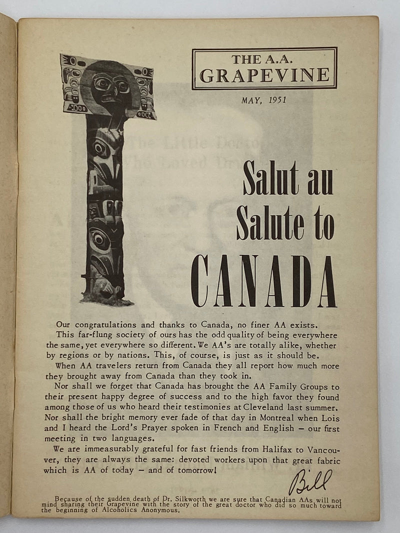 AA Grapevine May 1951 - Canada Alabama