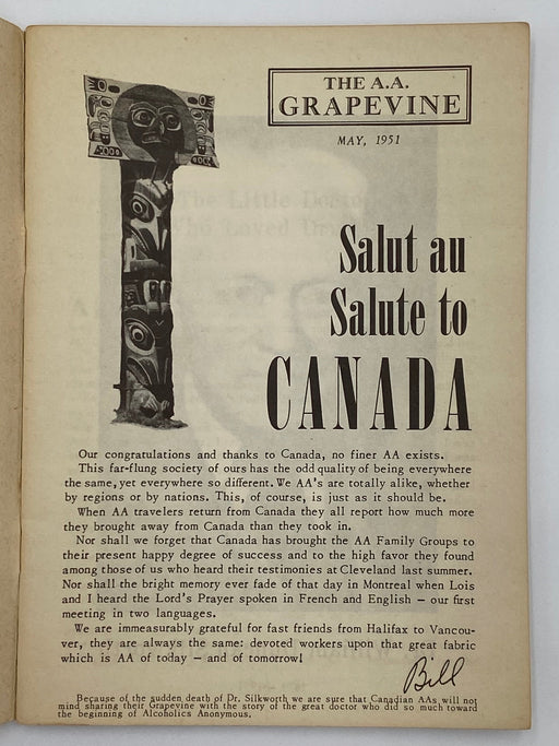 AA Grapevine May 1951 - Canada Alabama