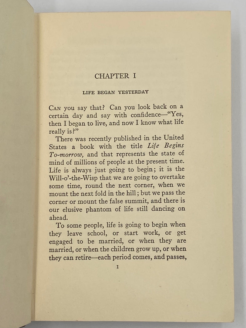 Life Began Yesterday by Stephen Foot - Signed - 1935 Recovery Collectibles