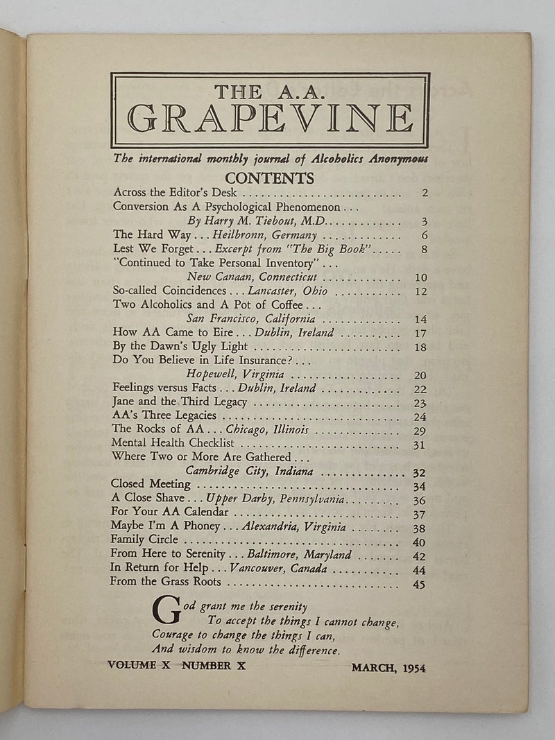 AA Grapevine - Conversion As A Psychological Phenomenon - March 1954 Alabama