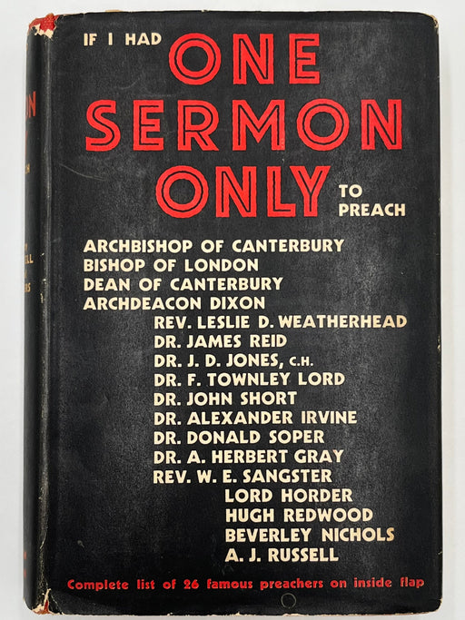 If I Had One Sermon Only To Preach - Edited by A.J. Russell Recovery Collectibles