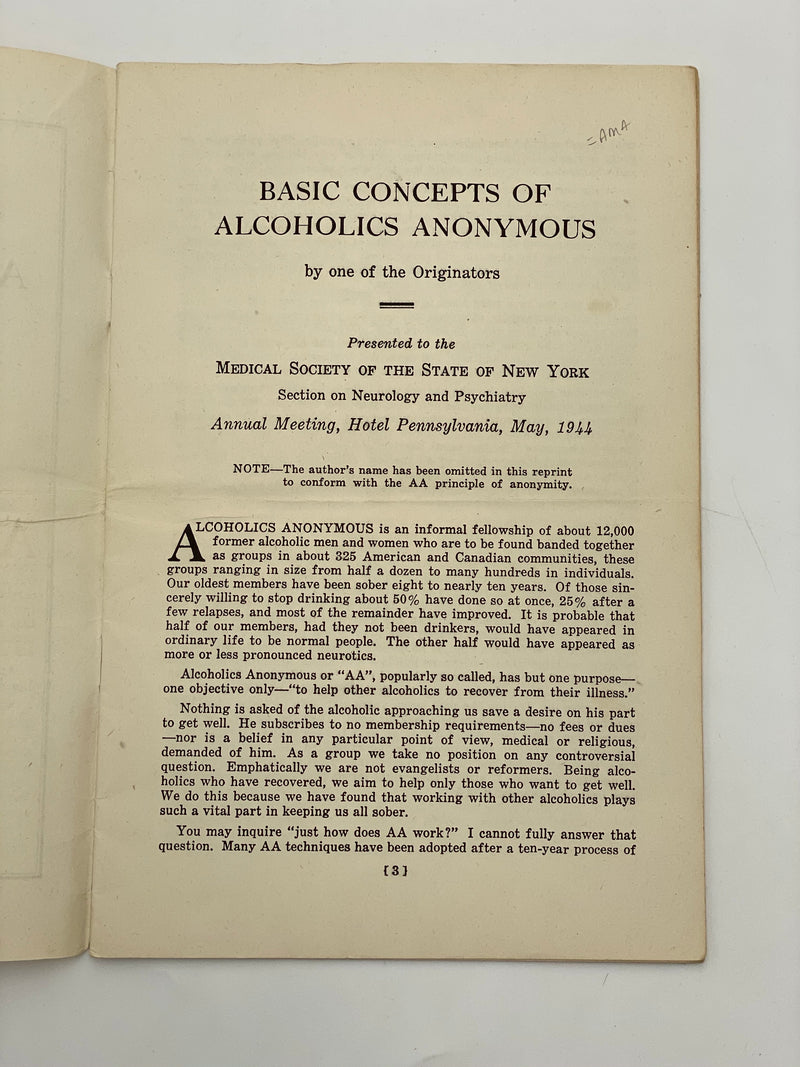Medicine Looks at Alcoholics Anonymous Recovery Collectibles