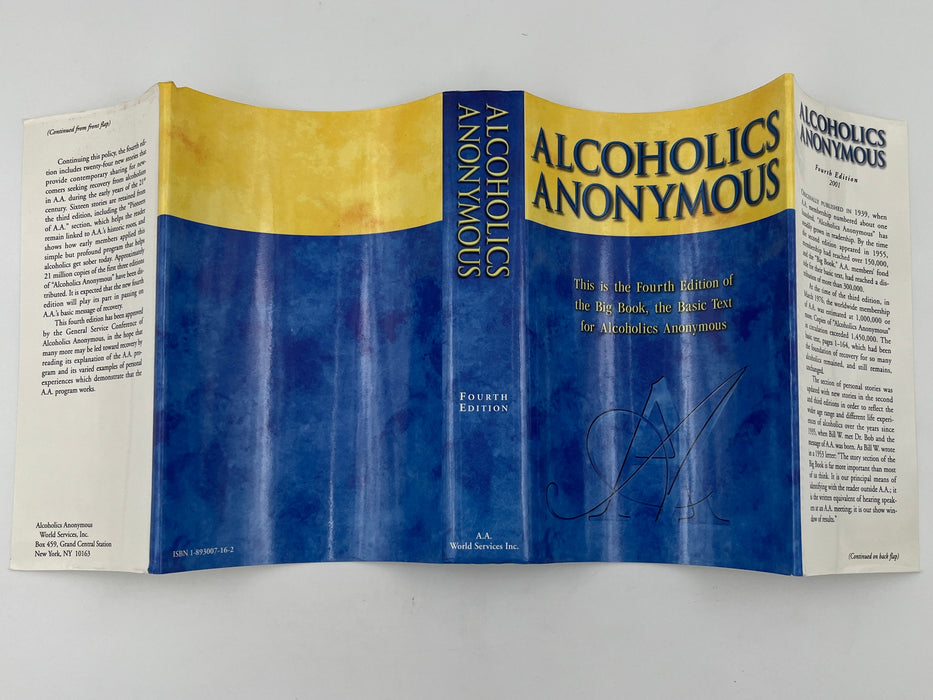 Alcoholics Anonymous Fourth Edition First Printing from 2001 Recovery Collectibles