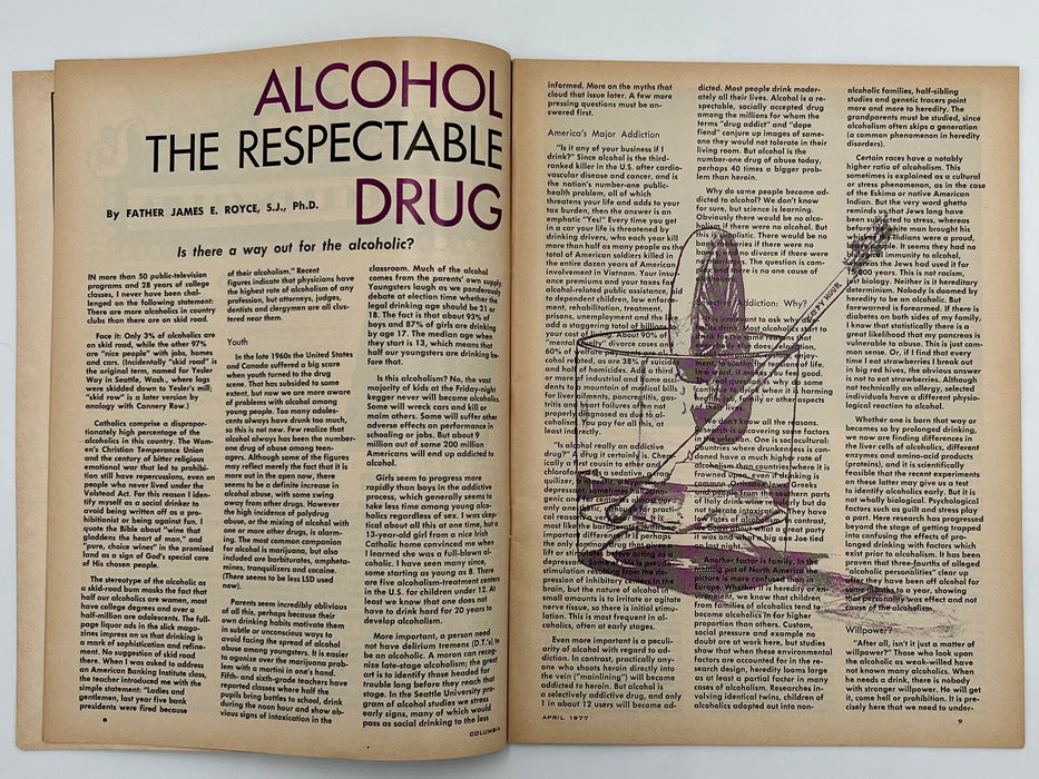 Columbia Magazine from April 1977 - Alcoholics Anonymous Recovery Collectibles