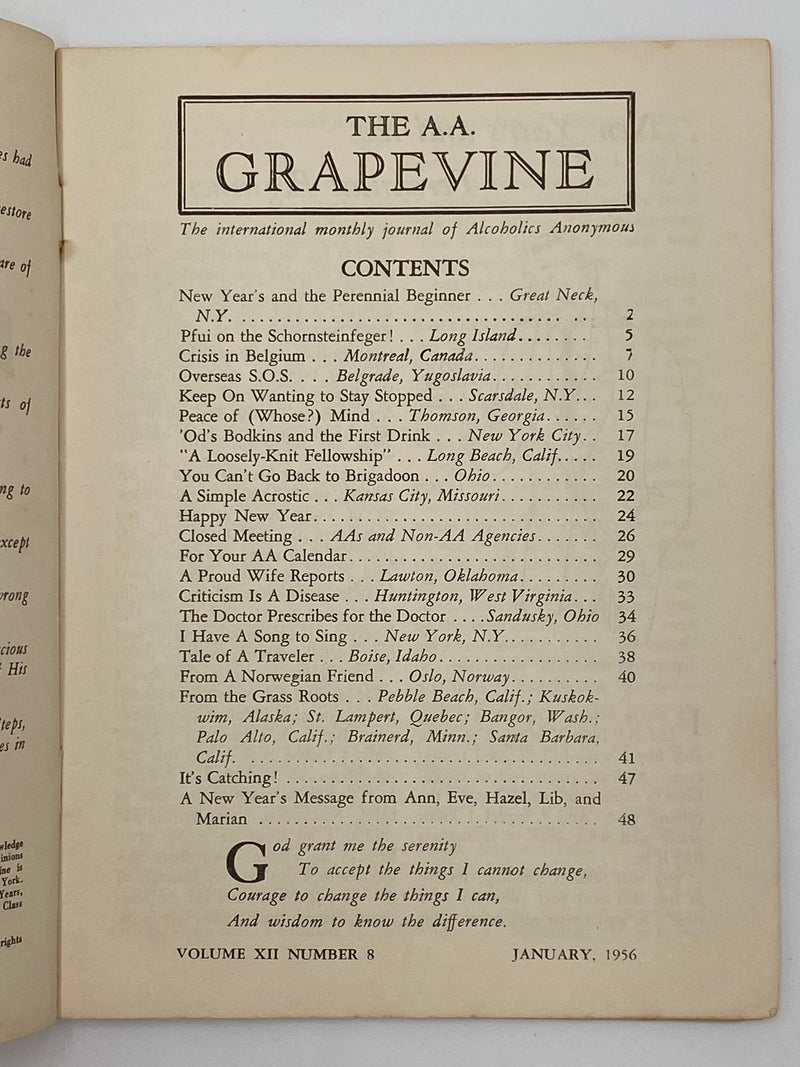 AA Grapevine January 1956 Alabama