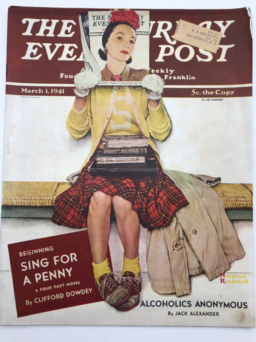 Saturday Evening Post from March 1, 1941 - Jack Alexander Article Recovery Collectibles