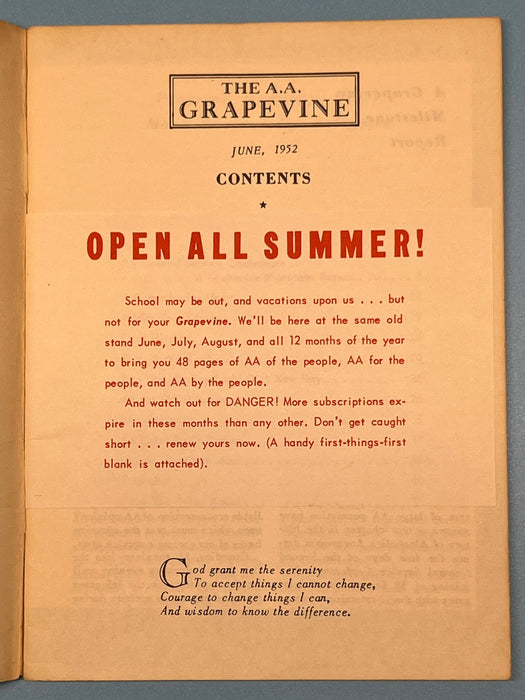 AA Grapevine from June 1952 - General Service Conference Mark McConnell