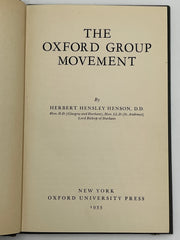 The Oxford Group Movement By Herbert Hensley Henson, D.D. - 1933 - ODJ Recovery Collectibles