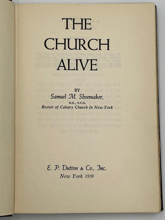 The Church Alive by Samuel M. Shoemaker Recovery Collectibles