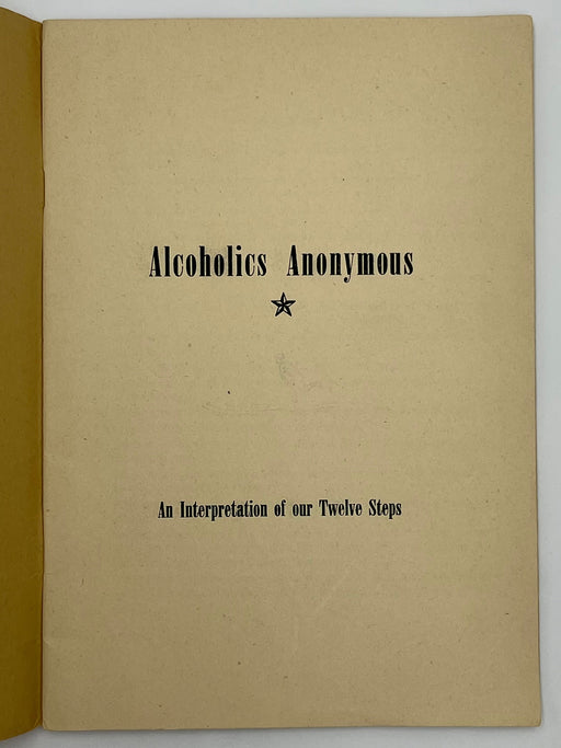 The Washington Pamphlet - Alcoholics Anonymous: An Interpretation of our Twelve Steps Recovery Collectibles