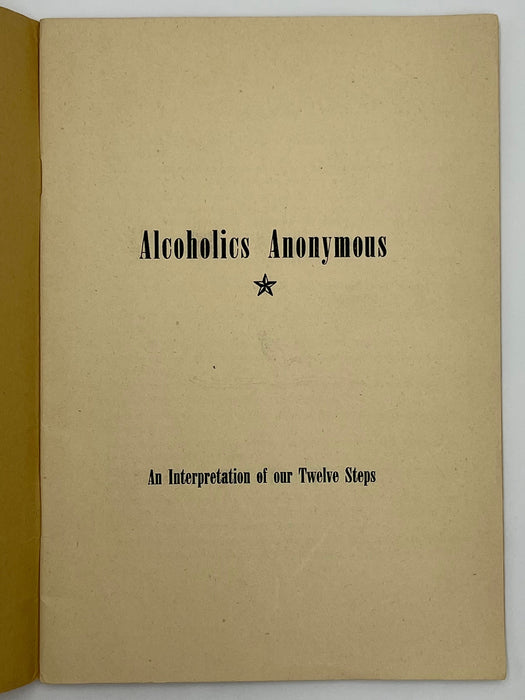 The Washington Pamphlet - Alcoholics Anonymous: An Interpretation of our Twelve Steps Recovery Collectibles