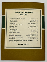AA Grapevine from May 1965 - How Anonymous Should You Be? Mark McConnell