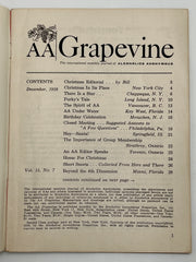 AA Grapevine from December 1958 - Christmas Editorial by Bill Mark McConnell