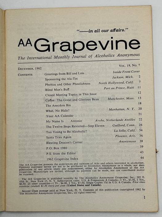 AA Grapevine from December 1962 - The 12 Steps Revisited Mark McConnell