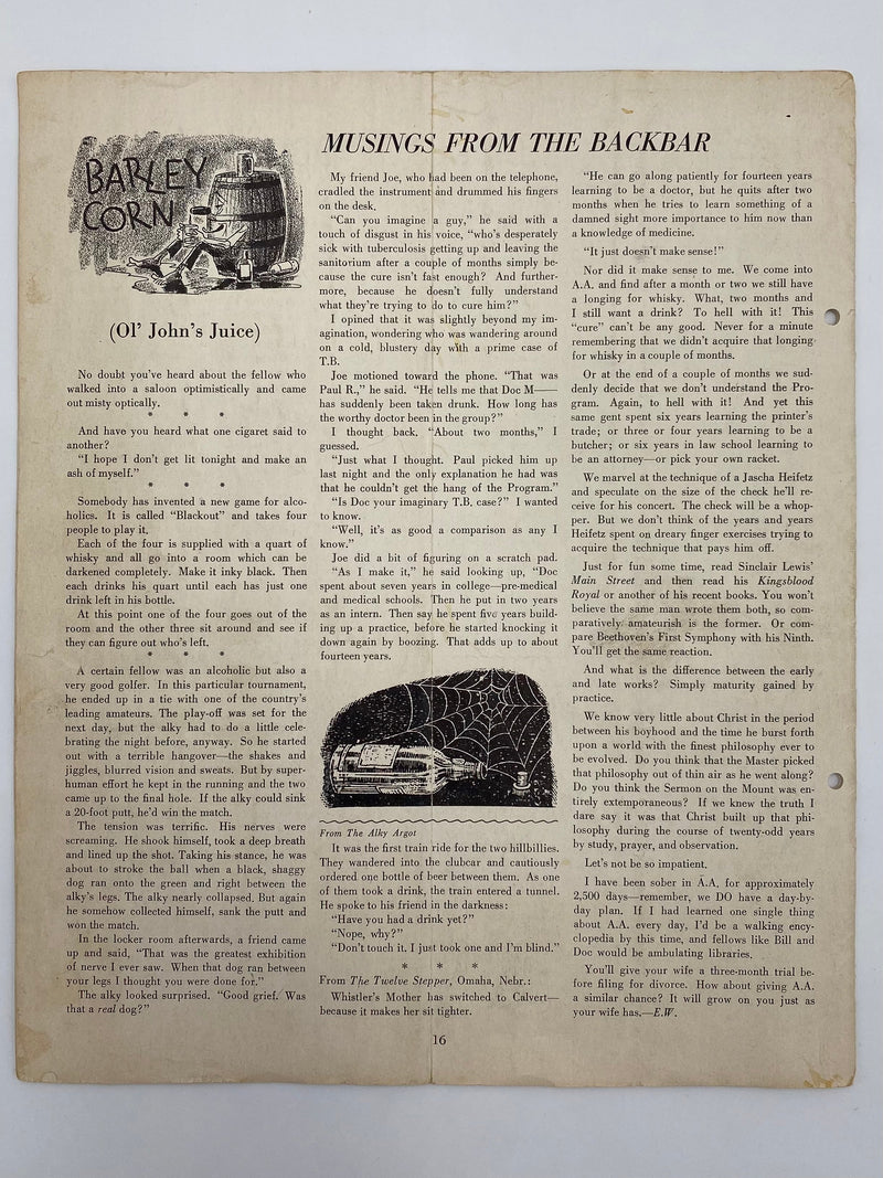 The A.A. GRAPEVINE April 1948 Recovery Collectibles