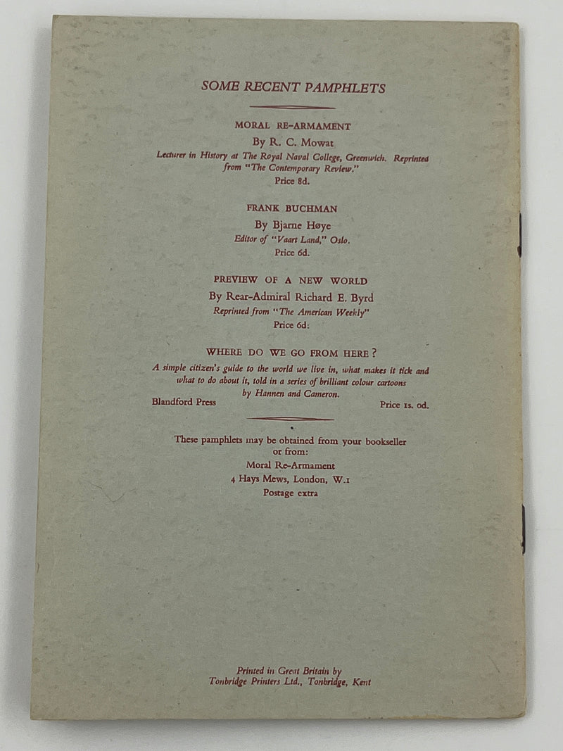 The Significance of the Life of Frank Buchman by Alan Thornhill David Shaw