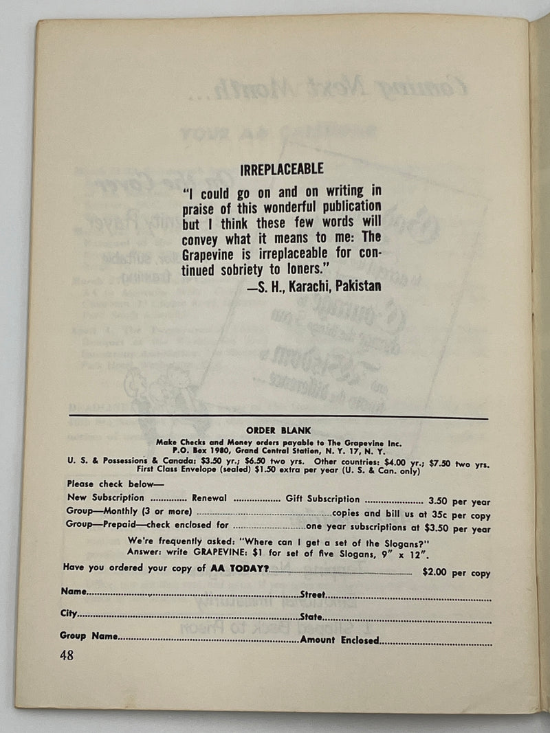 AA Grapevine from March 1964 - Anything Wrong With AA Mark McConnell