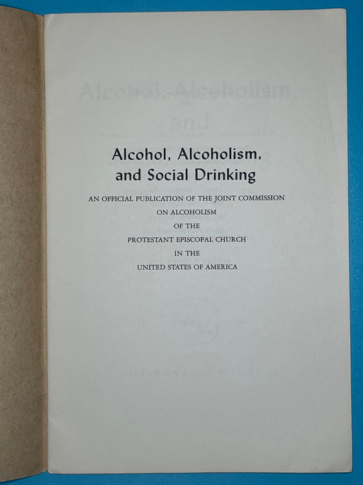 Alcohol, Alcoholism, and Social Drinking - 1958 Pamphlet Recovery Collectibles
