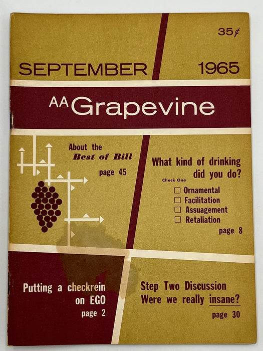 AA Grapevine from September 1965 - The Best of Bill Mark McConnell