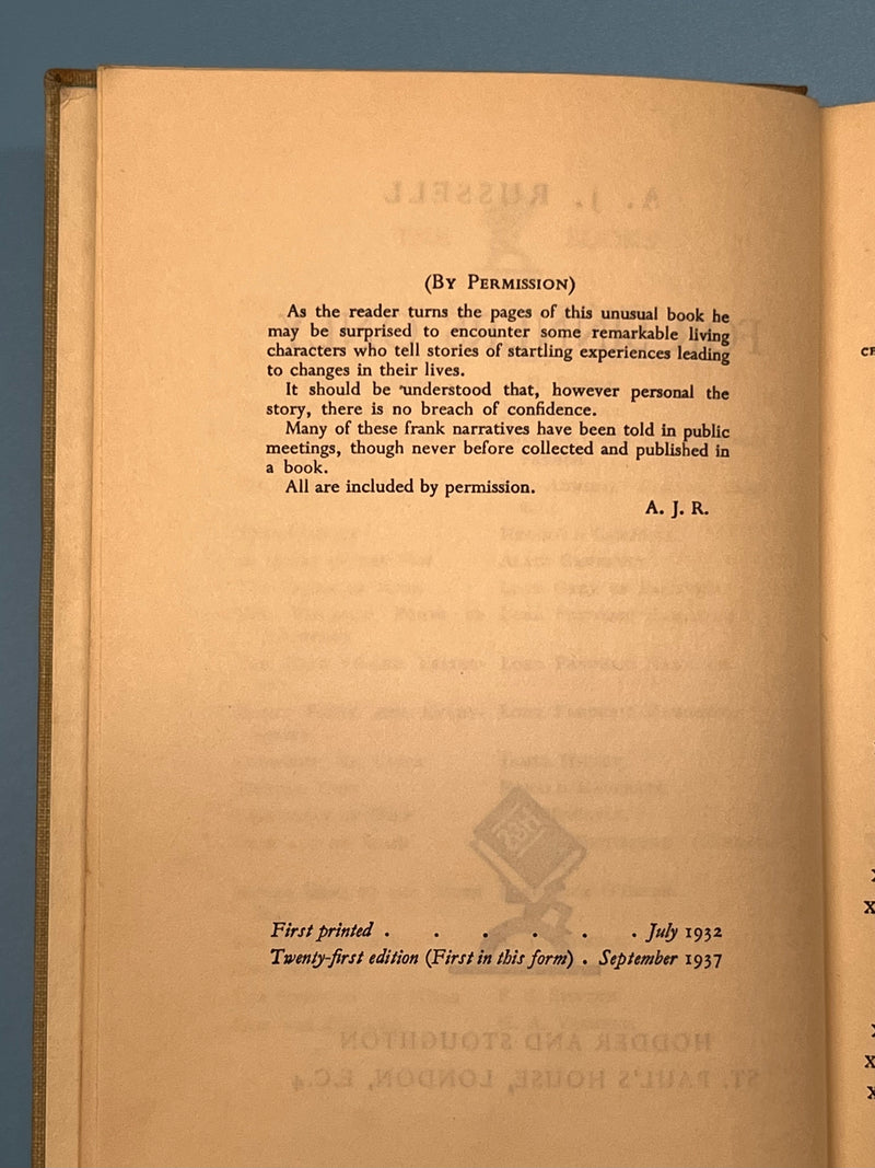 For Sinners Only by A.J. Russell - 21st Edition 1937 - ODJ Recovery Collectibles