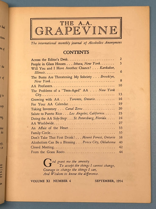 AA Grapevine from September 1954 Mark McConnell