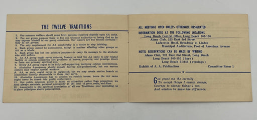 Program for the First Southern California Conference of AA - 1952 Recovery Collectibles